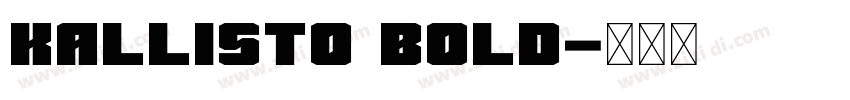 Kallisto Bold字体转换